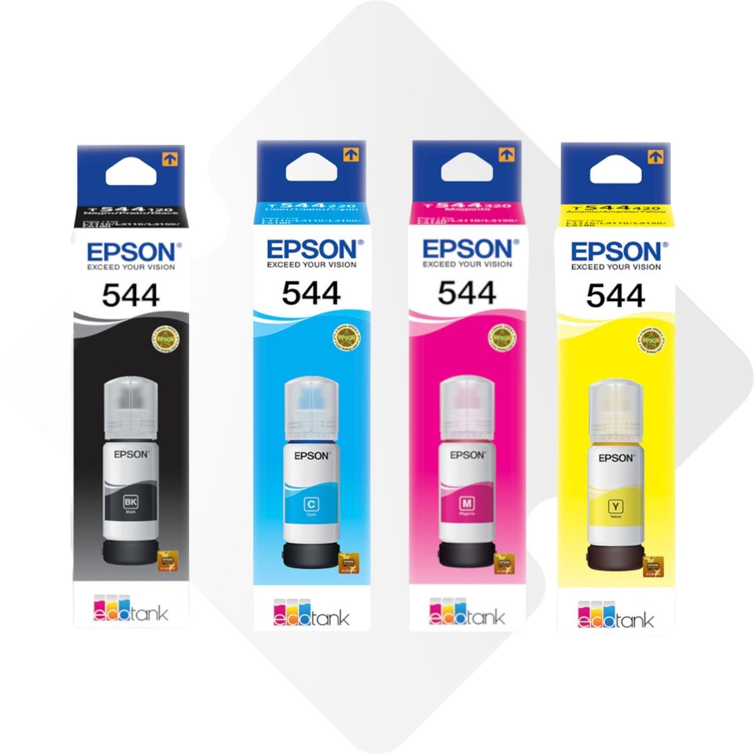 Pack de 4 tintas originales Epson T544 de 65 ml