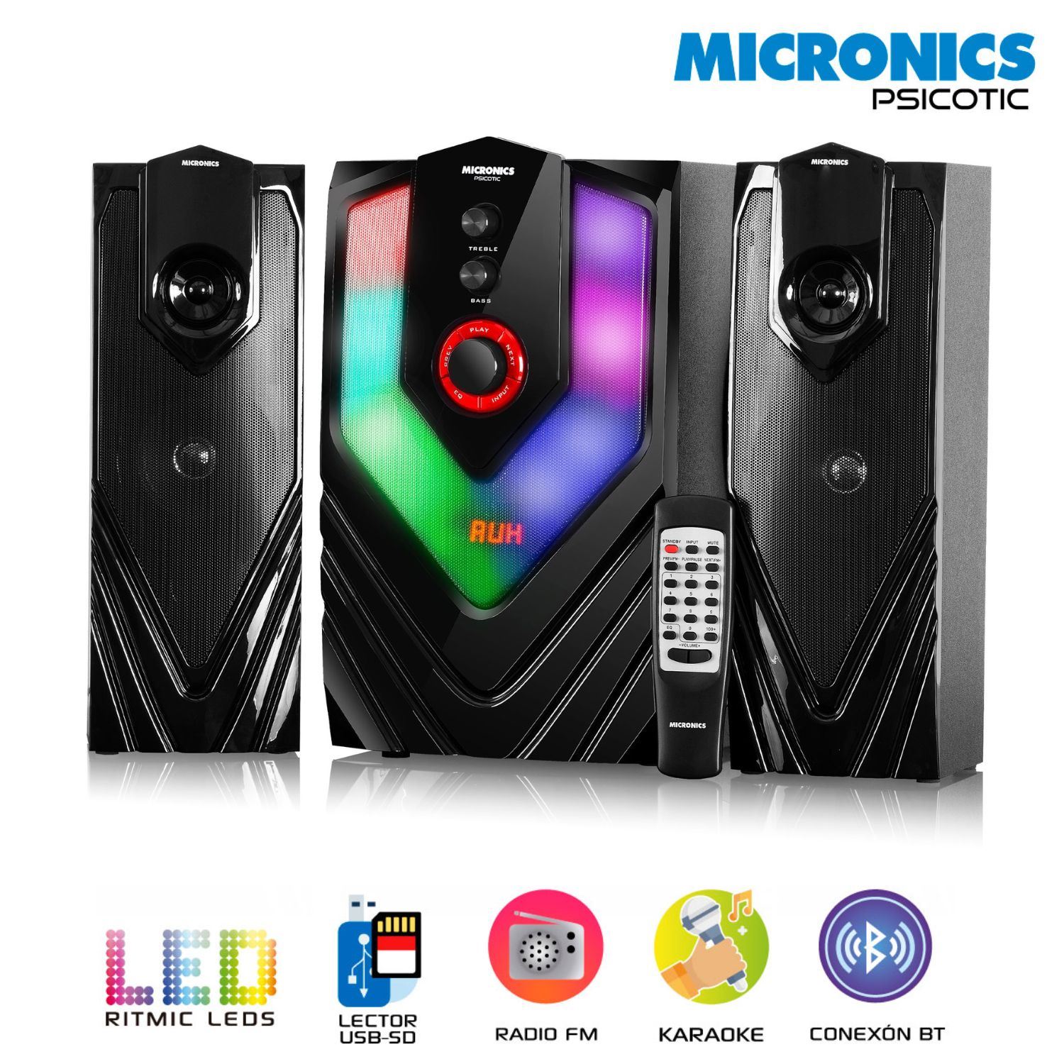 Sistema de Audio Micronics MIC S7005KTV PSICOTIC  Ritmic LED Karaoke