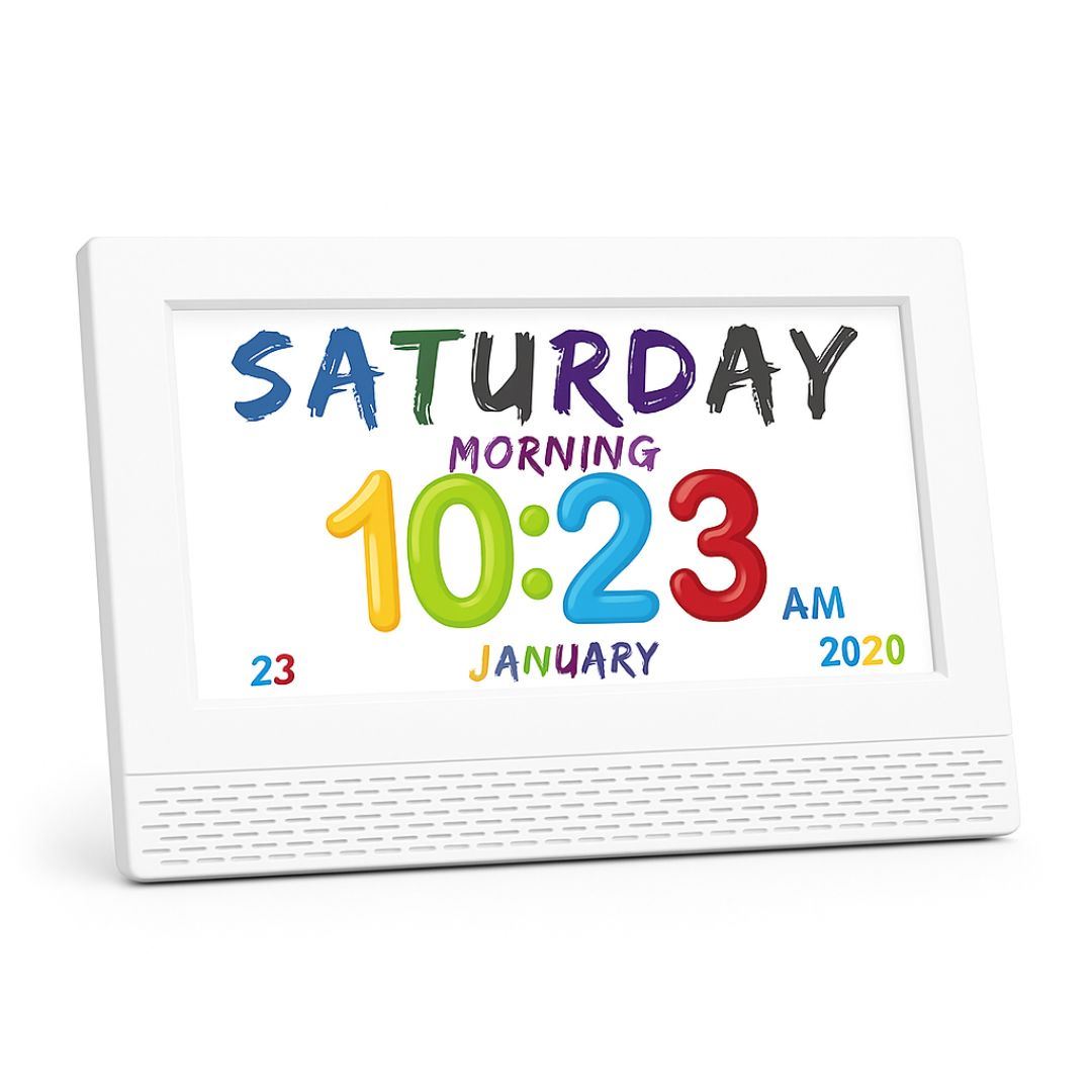 Reloj Despertador para Niños con Pantalla LED Grande Recordatorio Diario y Voz Parlante Educativa