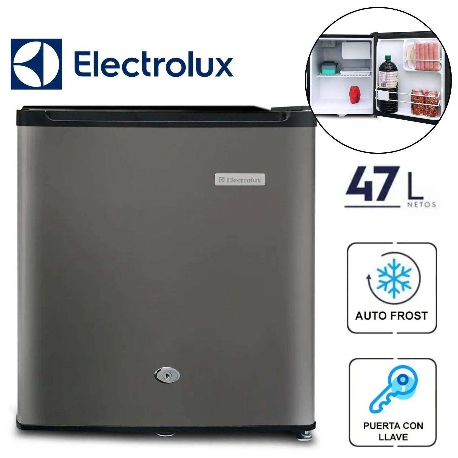 Frigobar Electrolux 47 Lt ERD50G2HPI Sistema Door Lock Gris