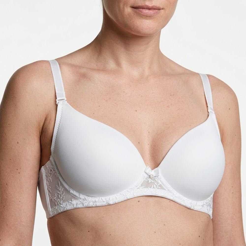 Brasier Realce Medio Con Encaje Peter Pan Blanco 2312