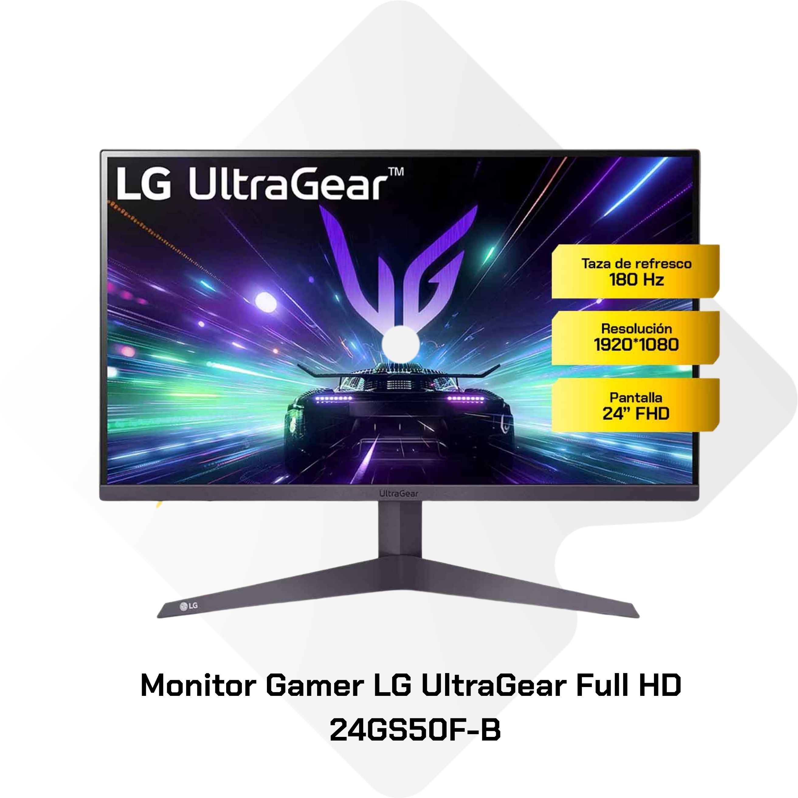 Monitor Gamer LG UltraGear 24GS50F-B 23.7” Full HD 180 Hz 1ms MBR