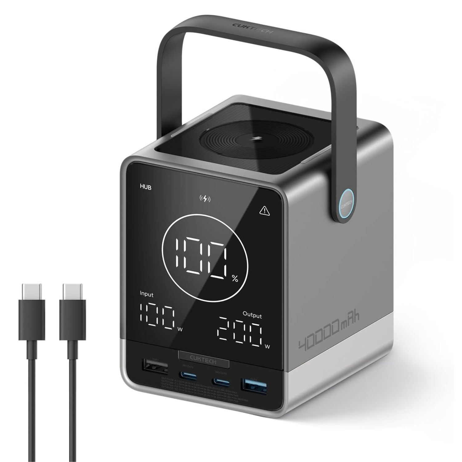 Estación De Energía Portátil 40000mAh 300W CUKTECH Con Carga Rápida 140W E Inalámbrica