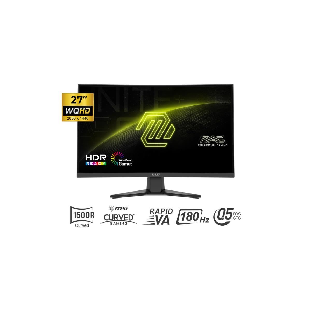 MONITOR CURVO GAMING MSI MAG 276CXF 27" 1500R Rapid VA 280Hz 0.5MS ADAPTIVE-SYNC