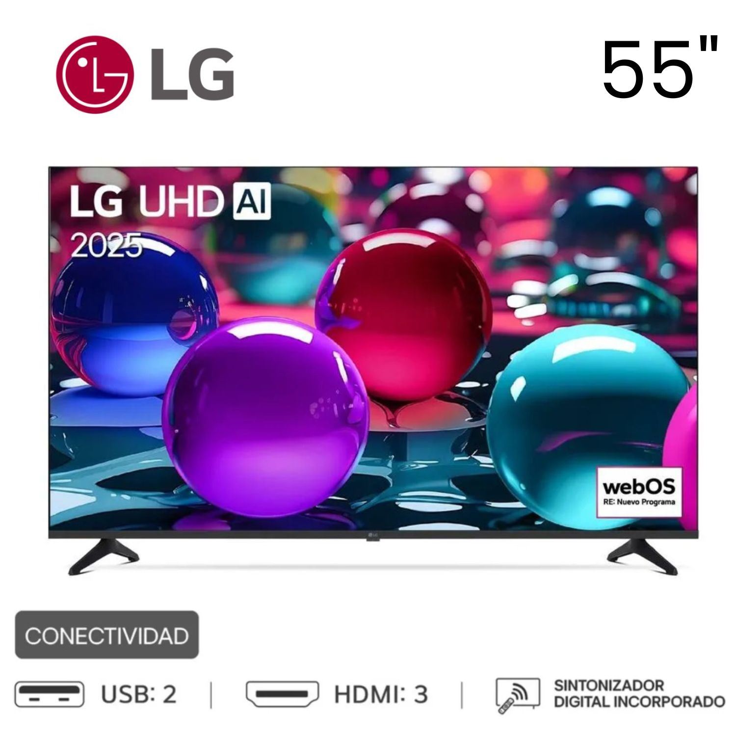 Televisor LG 55" UHD 4k ThinQ AI 55UA7300PSB Smart TV