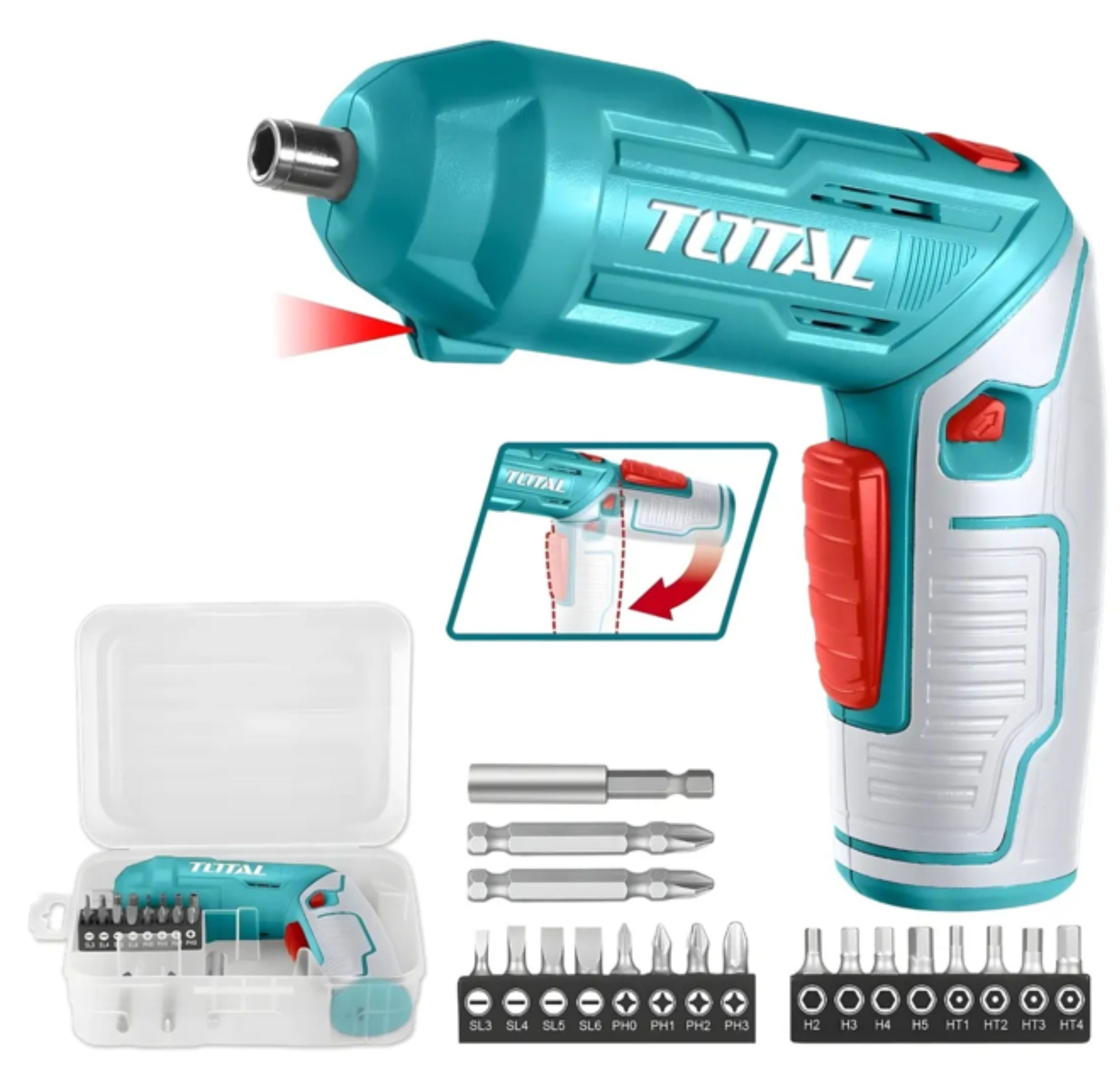 Destornillador inalambrico 4v total TSDLI0442