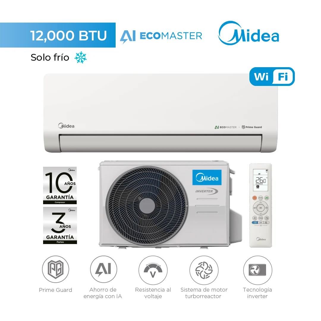 MIDEA AI ECOMASTER PRO 12,000 BTU INVERTER WIFI - FRÍO SOLO