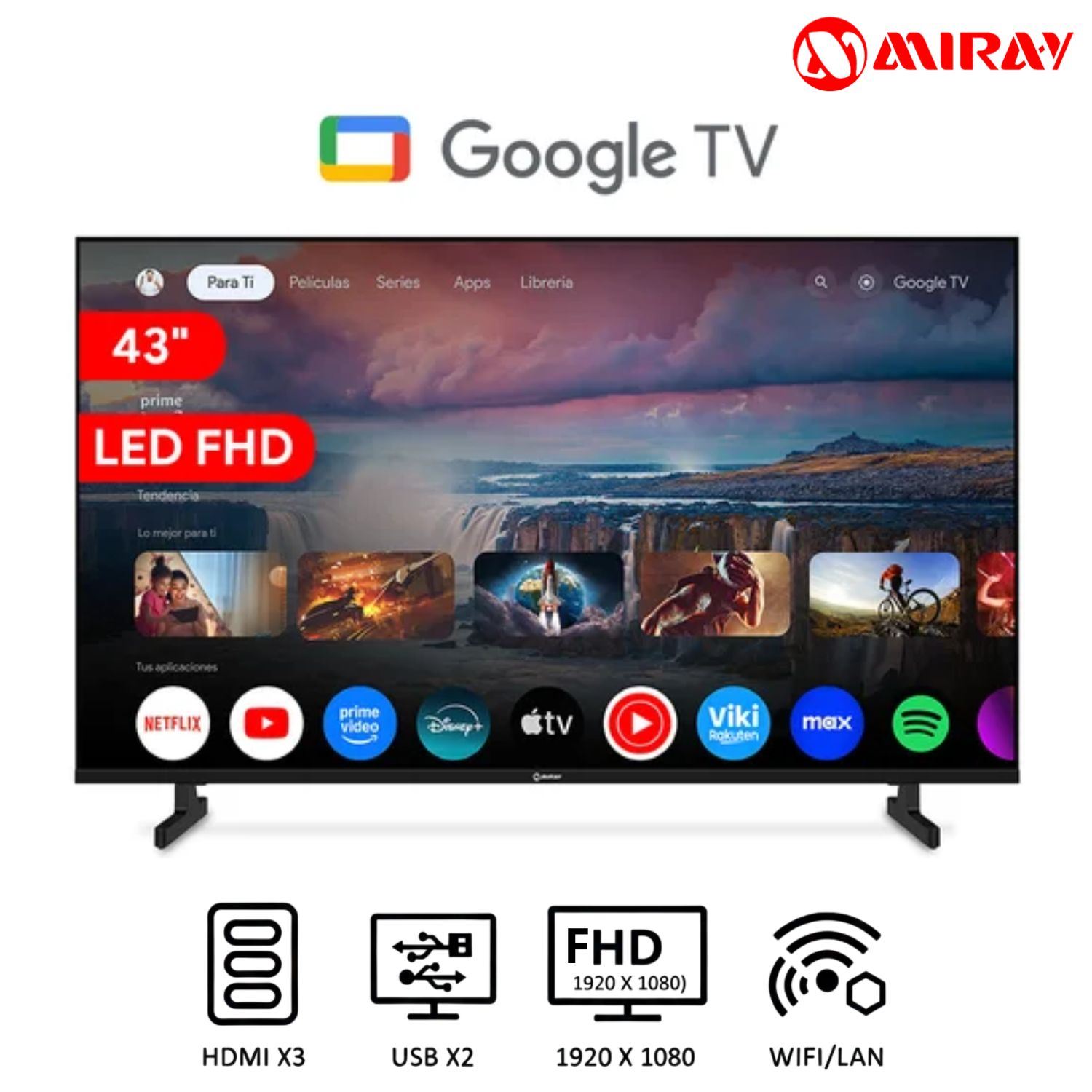 Televisor Miray MS43 E2000GBT Google TV LED FHD 43"