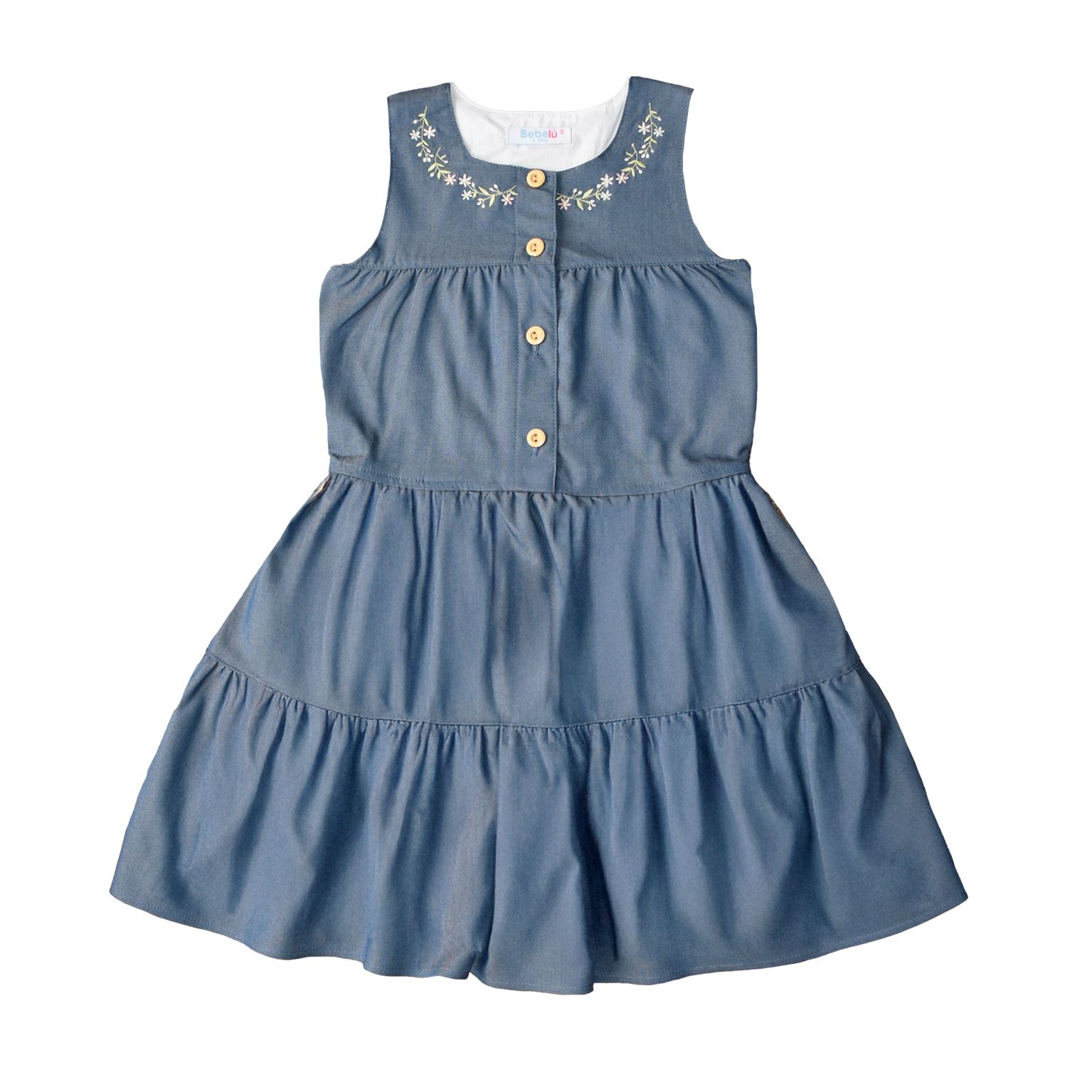 Vestido Chambray Xiomy Para Niña Bebelú