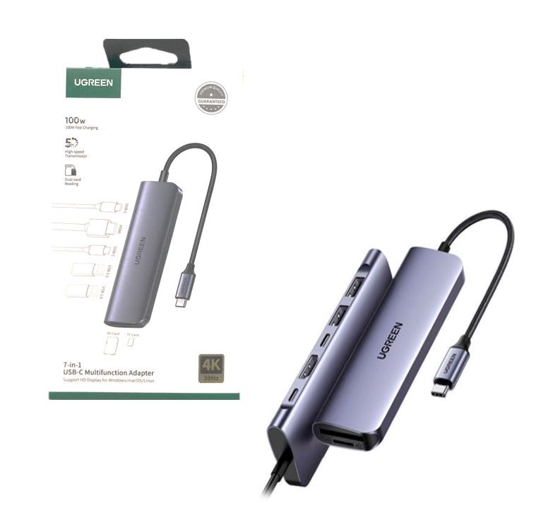Adaptador Multipuertos Hub 7 en 1 Ugreen Original