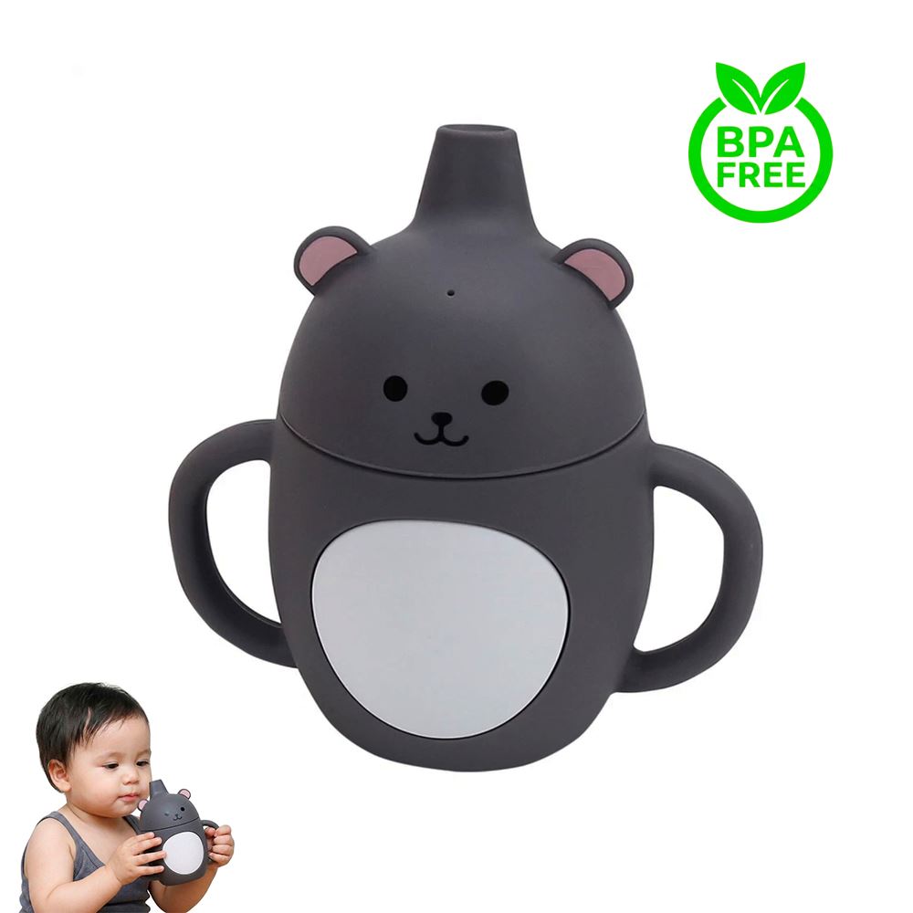 Vaso de Silicona Ratoncito gris 360º anti derrame para bebe