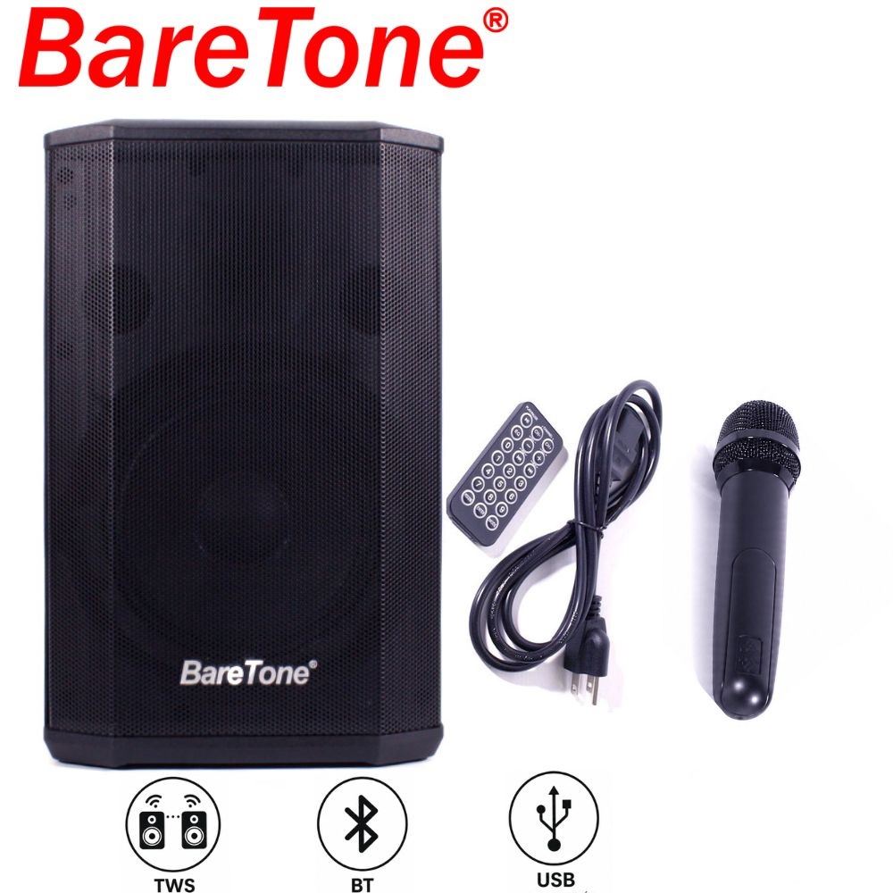 Parlante profesional Baretone MAX-B8 con batería, USB BT 01 micrófono