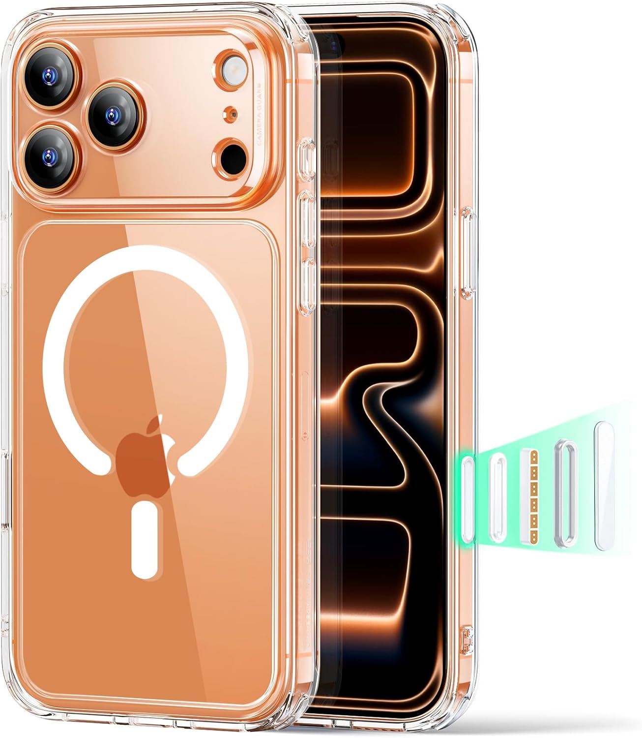 ESR Funda para iPhone 17 Pro con Control de Cámara y MagSafe – Protección Militar Antigolpes Transparente