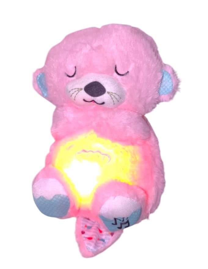 PELUCHE NUTRIA QUE RESPIRA COLOR ROSADO.