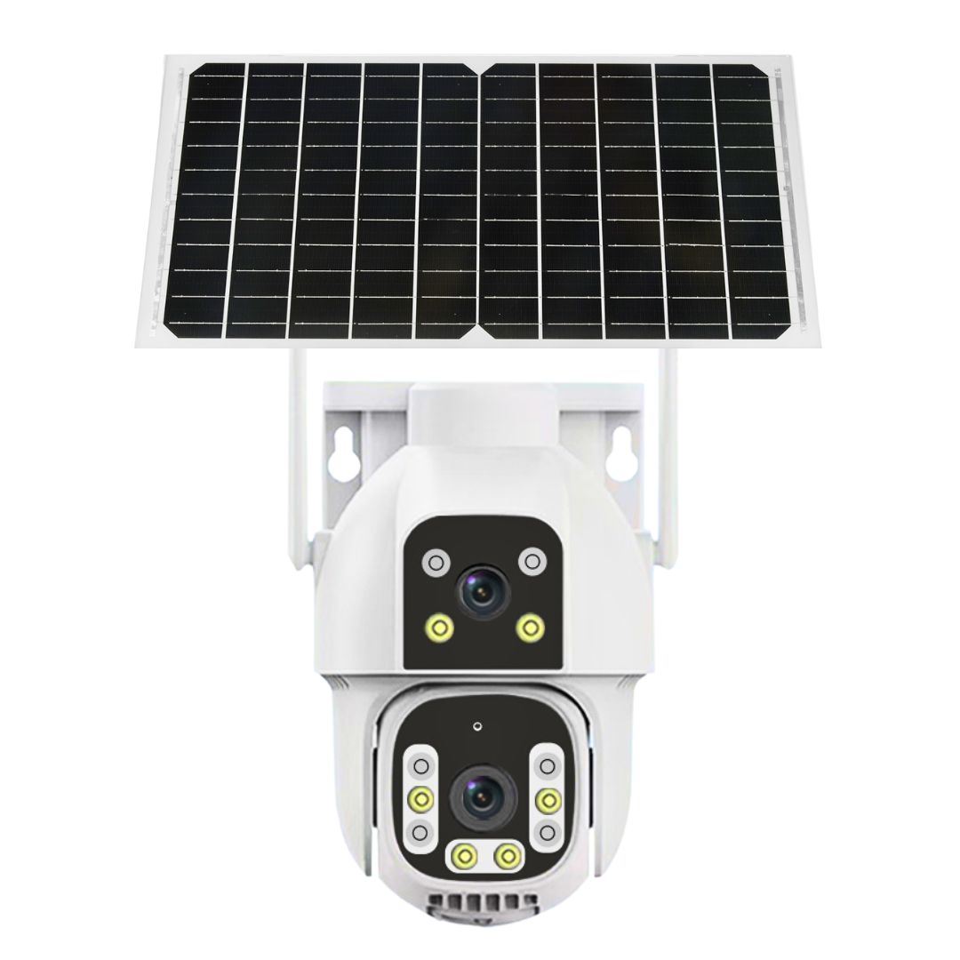Cámara de Seguridad Solar 4G con Chip + WiFi HiEasy PTZ 360° Full HD con Doble Lente 10X y Sirena