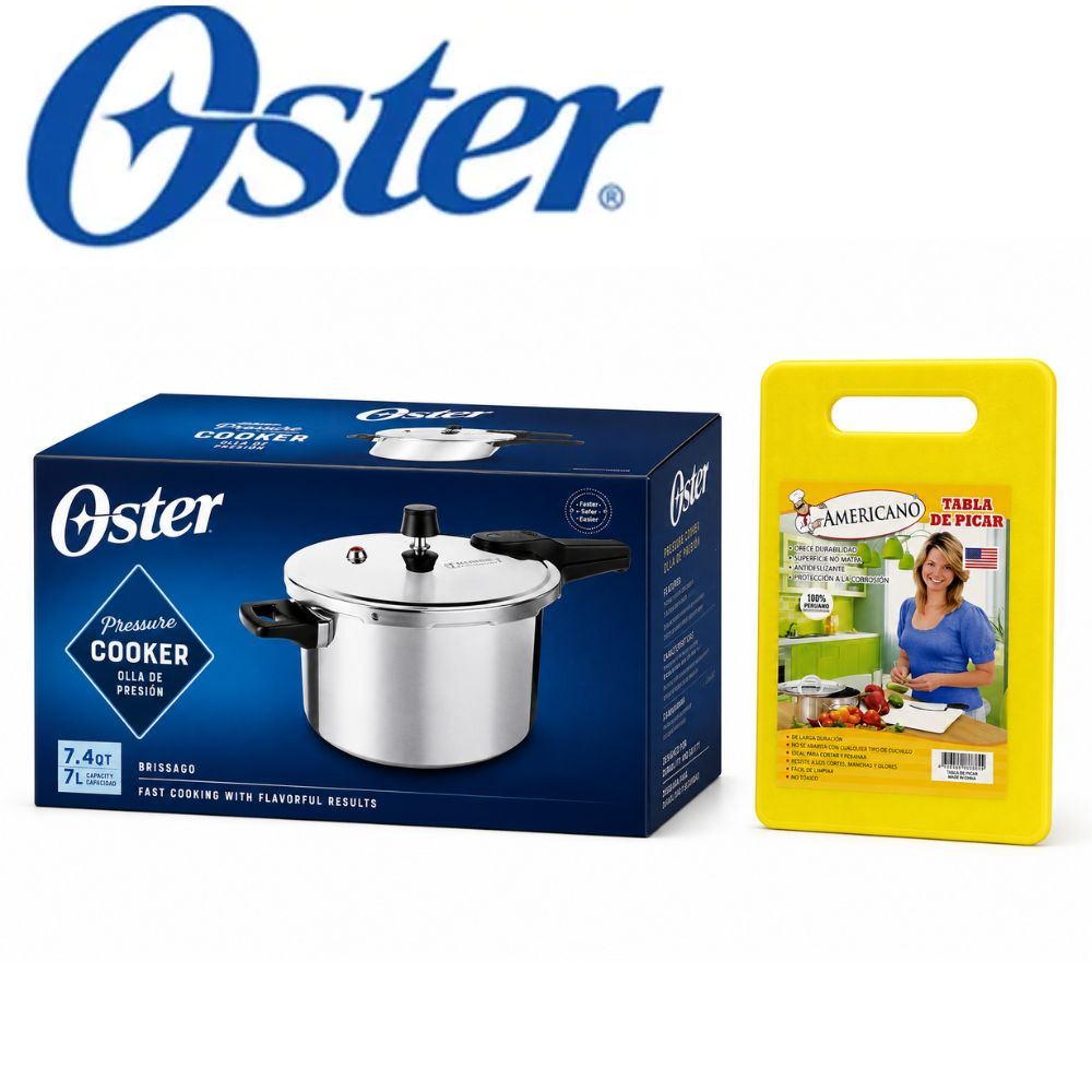 Olla Presion Oster Brissago 5 Lt + Tabla de Picar