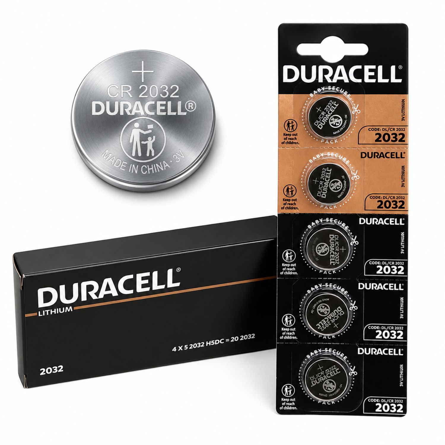 PILAS CR2032 3V DURACELL X 5 UNIDADES