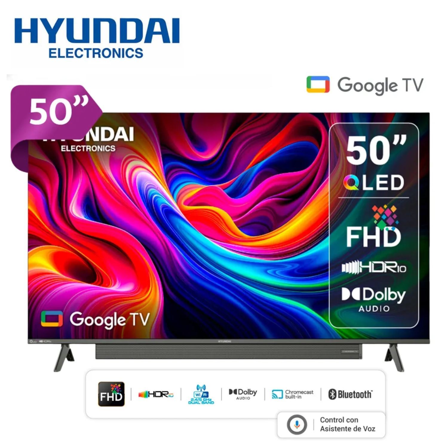 Televisor Hyundai HYLED5029QFG QLED 50" Google TV