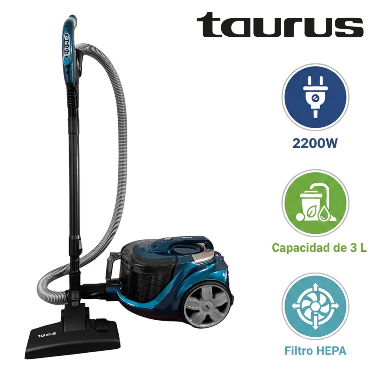 Aspiradora Taurus Megane III tanque de 3 litros con Pantalla Digital