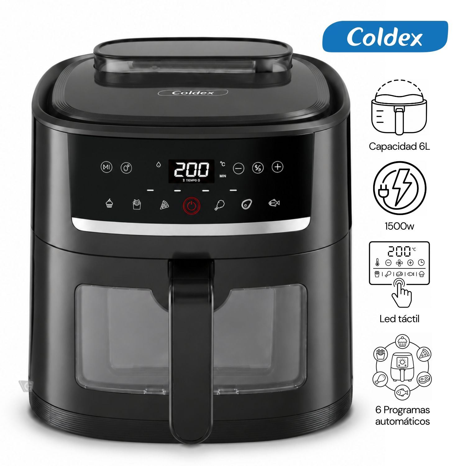 Freidora De Aire Digital Coldex 6L CX AF6D