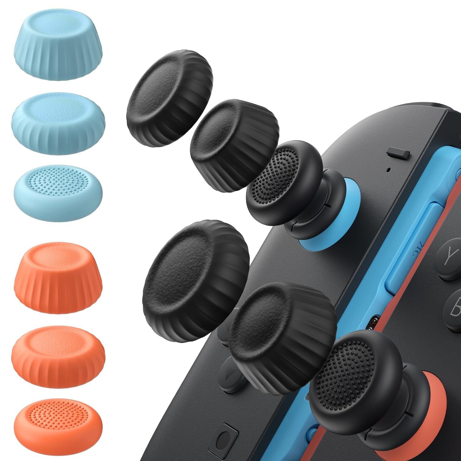 JSAUX Thumb Grips Nintendo Switch 2 2025 Caps Para Joystick 12 Piezas Antideslizantes