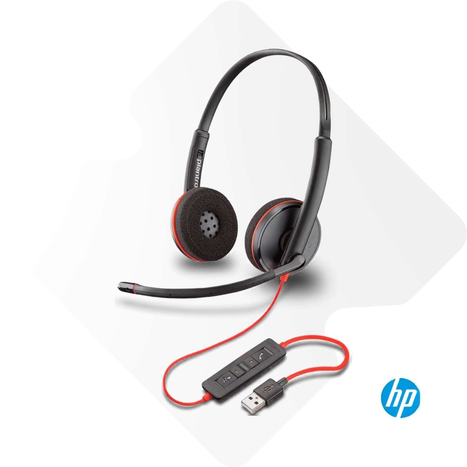 Audífonos HP Poly Blackwire 3220 USB-C/A Stereo Negro