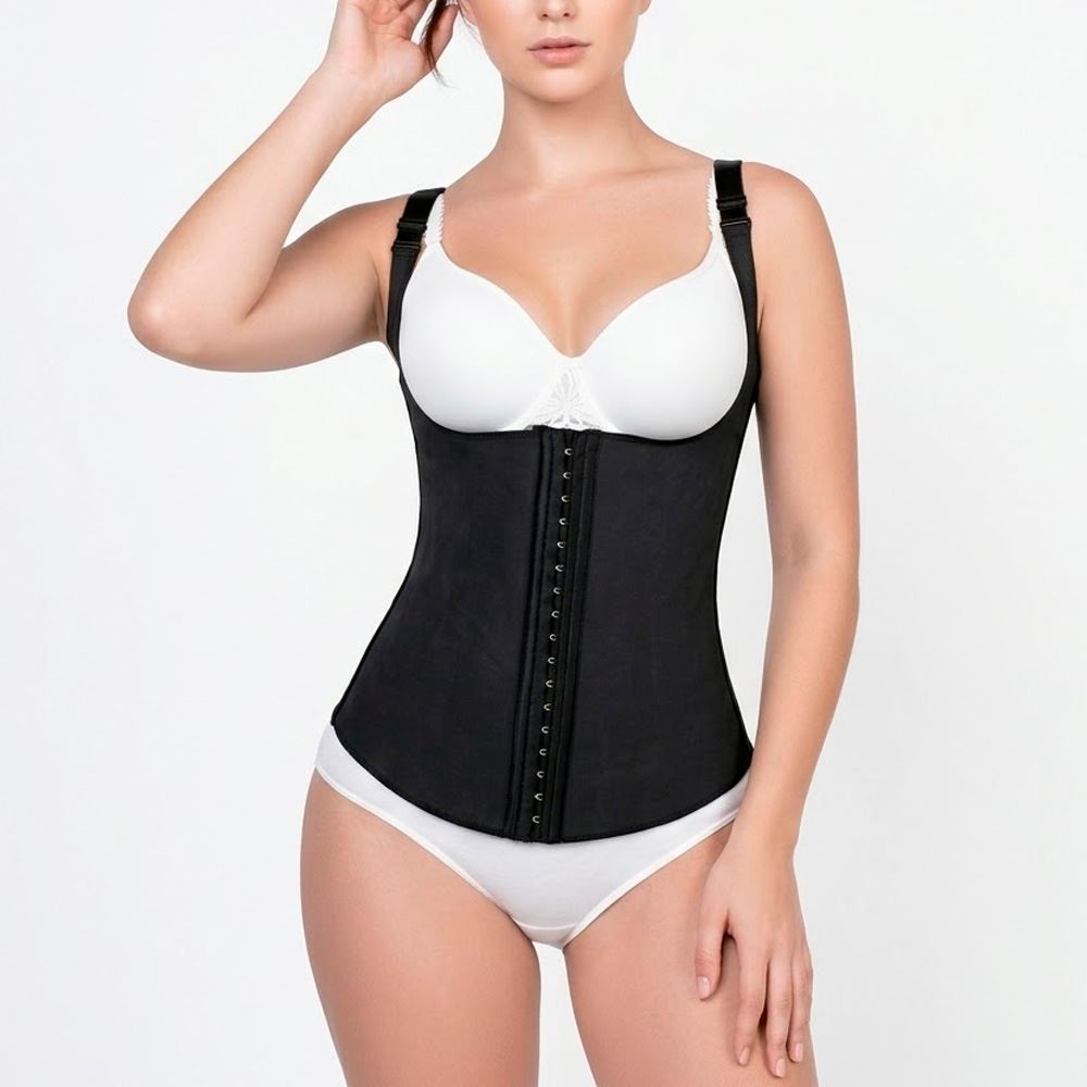 Faja Chaleco Silhouette Látex Negro
