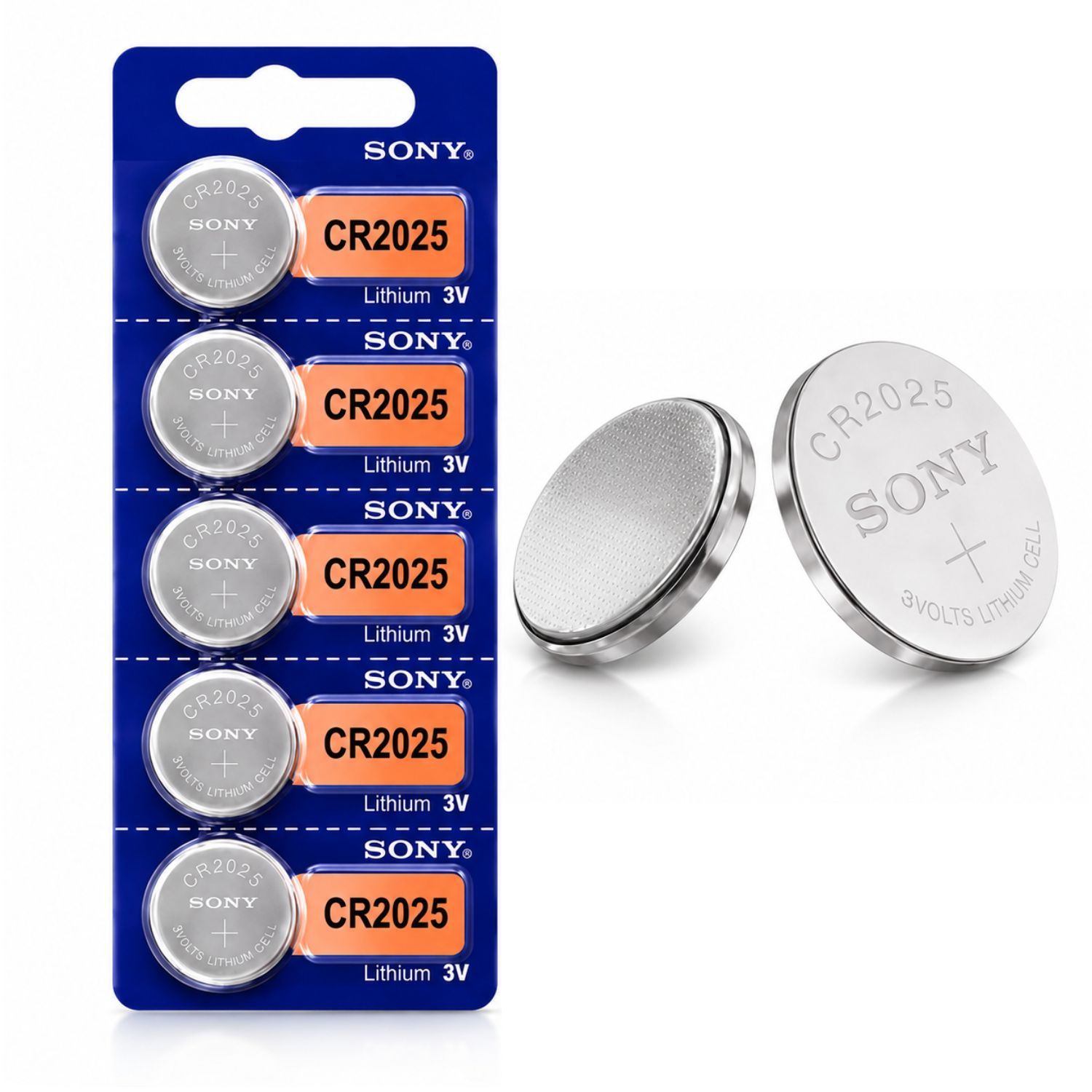 Pilas Botón CR2025 3V Litio Blíster x5 Para Relojes, Calculadoras, Glucómetros, Básculas y Llaves Inteligentes