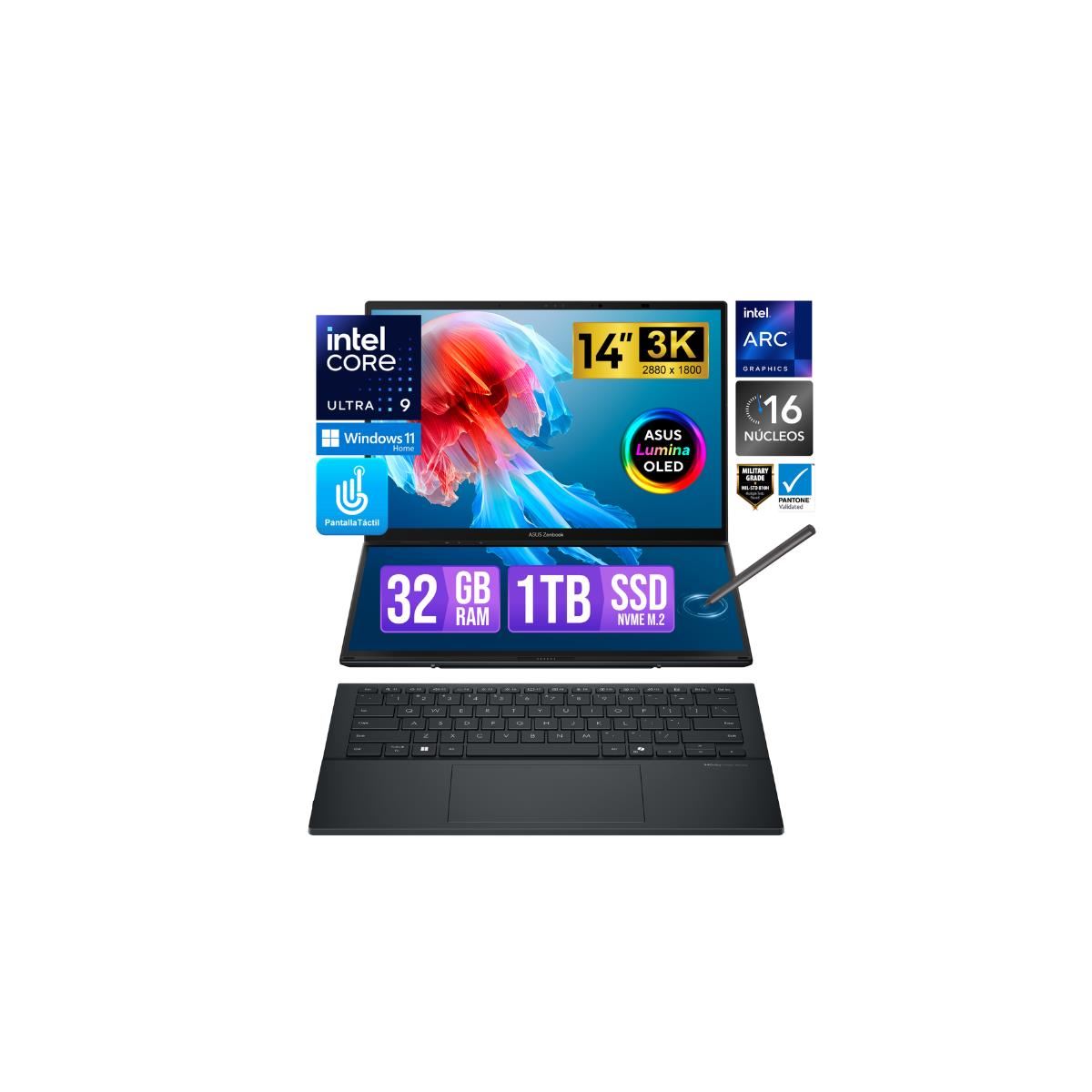 LAPTOP ASUS ZENBOOK UX8406CA-PZ073W 14″ 3K OLED Touch Core Ultra 9 285H 32GB/1TB SSD/WIN11H