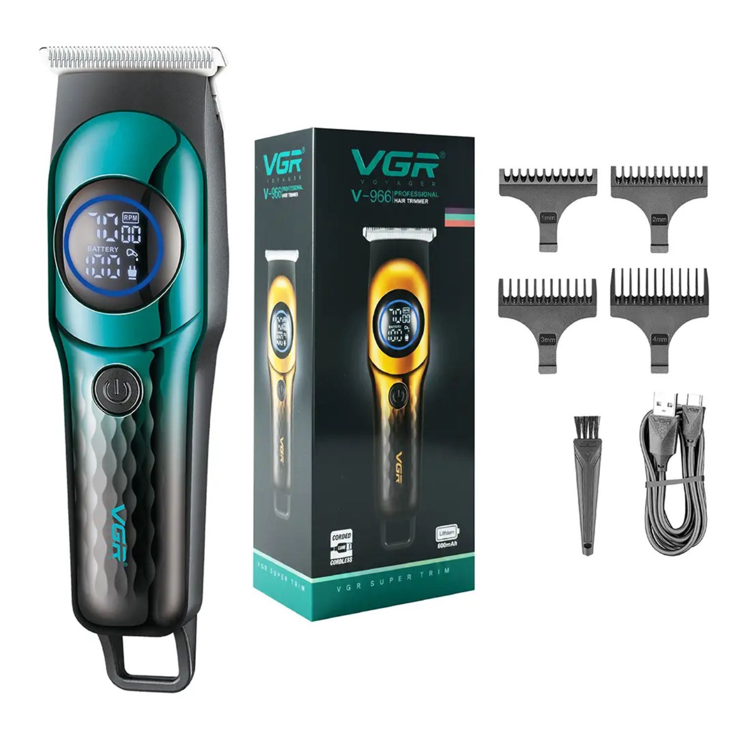 Trimmer Profesional Para Cabello Y Barba Con Cuchilla T Motor 7000 RPM VGR V-966