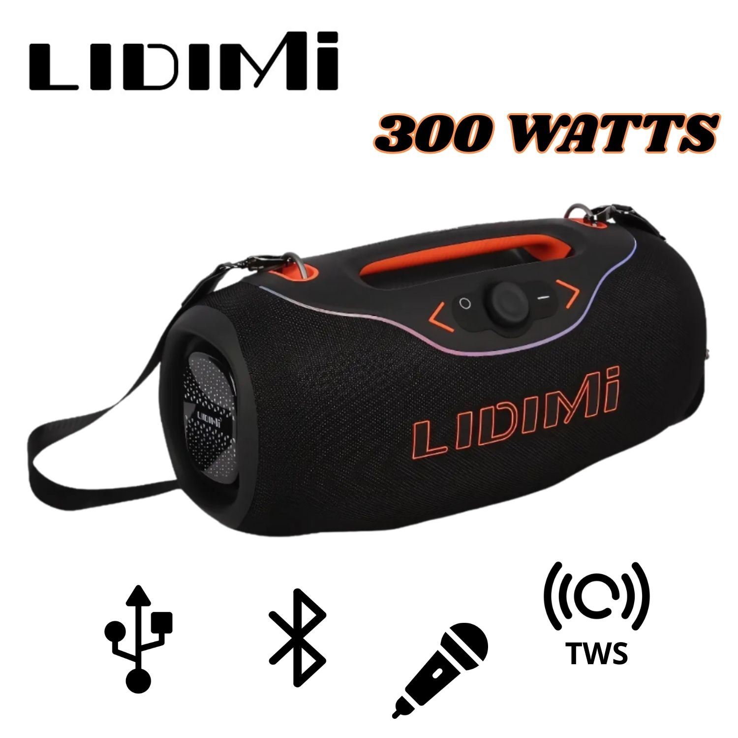 Parlante Portátil Lidimi LD S846 USB TF AUX 300W