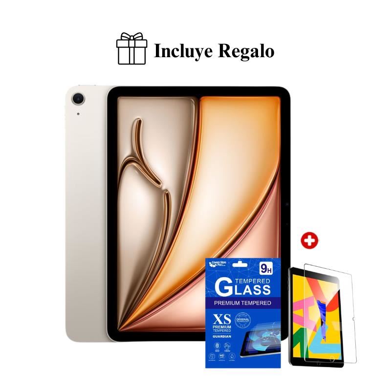 Nuevo iPad Air 11″ Chip M4 128GB 12GB RAM Cámara 12MP Wi-Fi – Starlight + Regalo