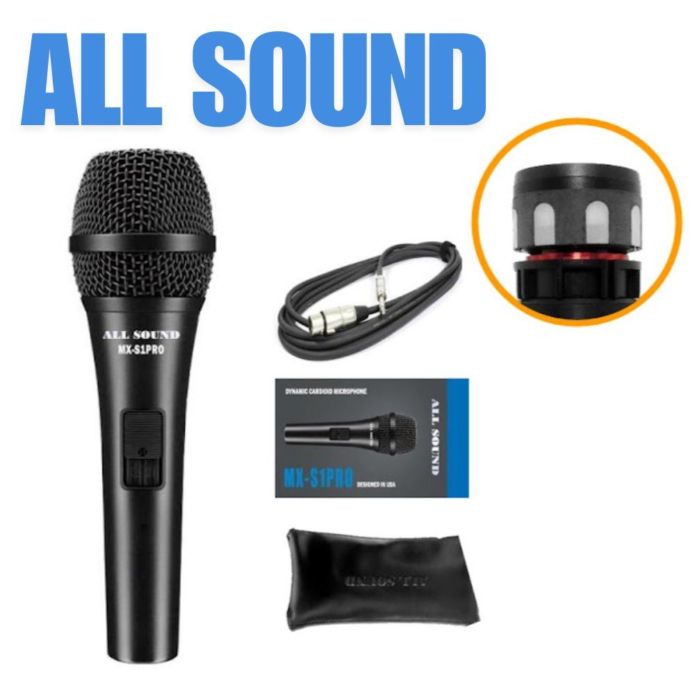 Microfono Dinamico Profesional ALL SOUND MX S1PRO Tipo Sennheiser