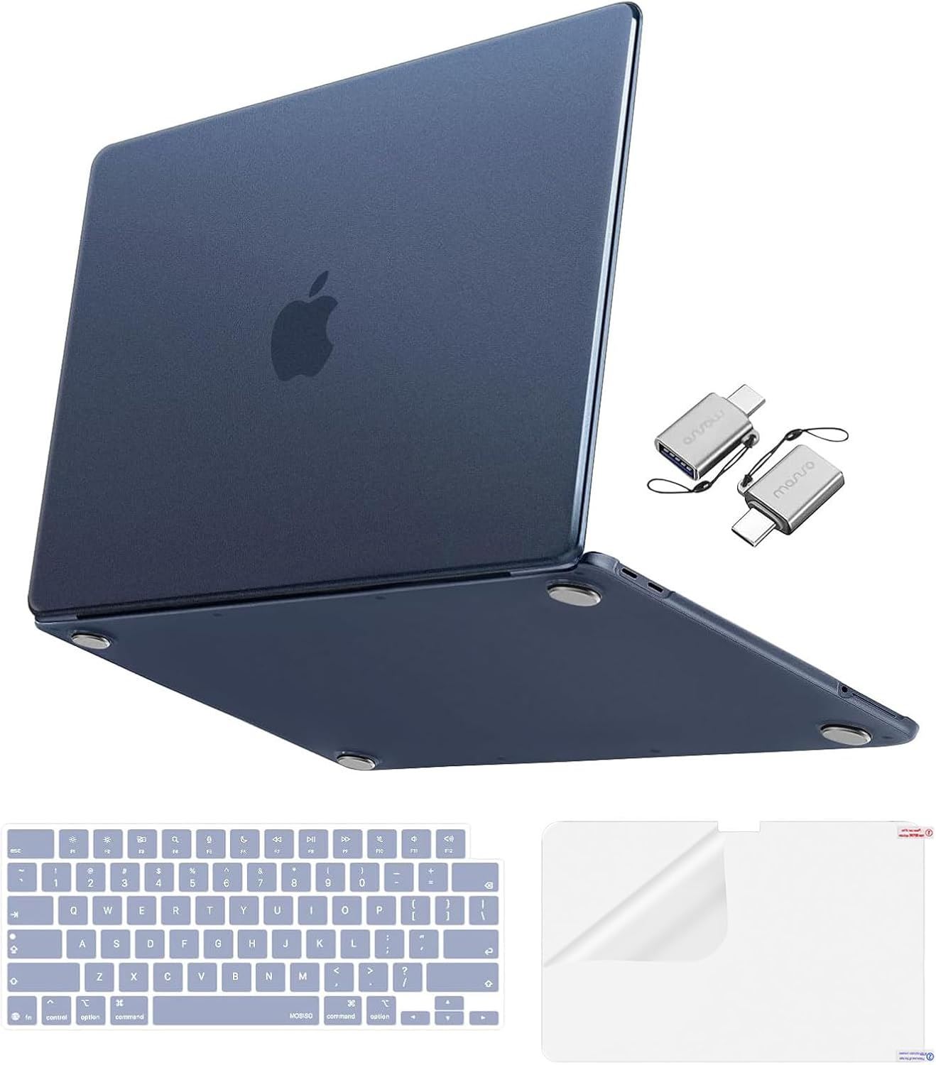 MOSISO Funda Mate Compatible con MacBook Neo 13 Pulgadas A3404 (2026) – Carcasa Rígida Ultrafina 4 en 1, Anti Huellas y Resistente a Arañazos - Indigo