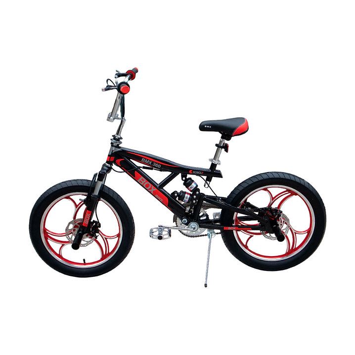 Bicicleta BMX con Suspensiones Aro 20 - Negro con Rojo