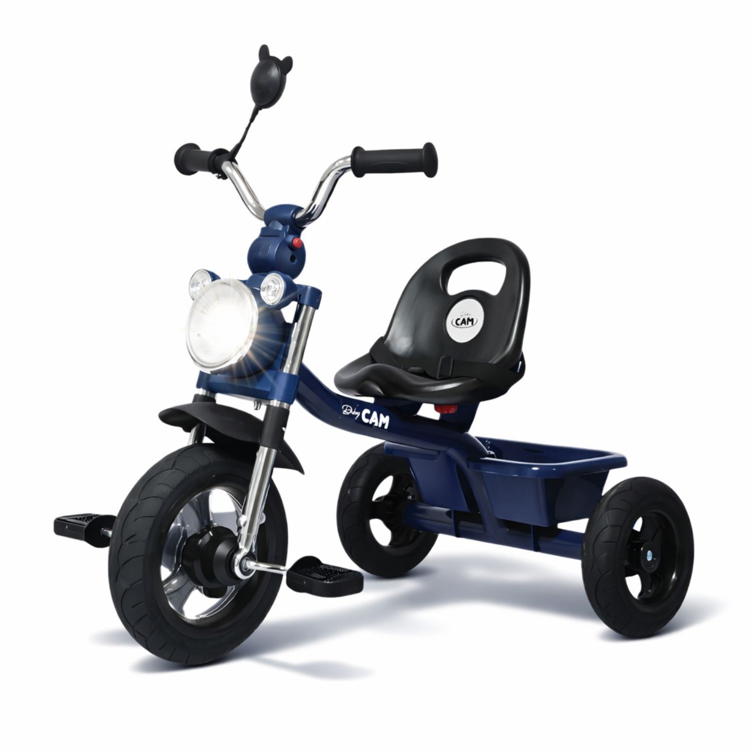 Triciclo Infantil Estilo Moto 3 Ruedas con Cinturón y Canasta 1.5 a 5 Años