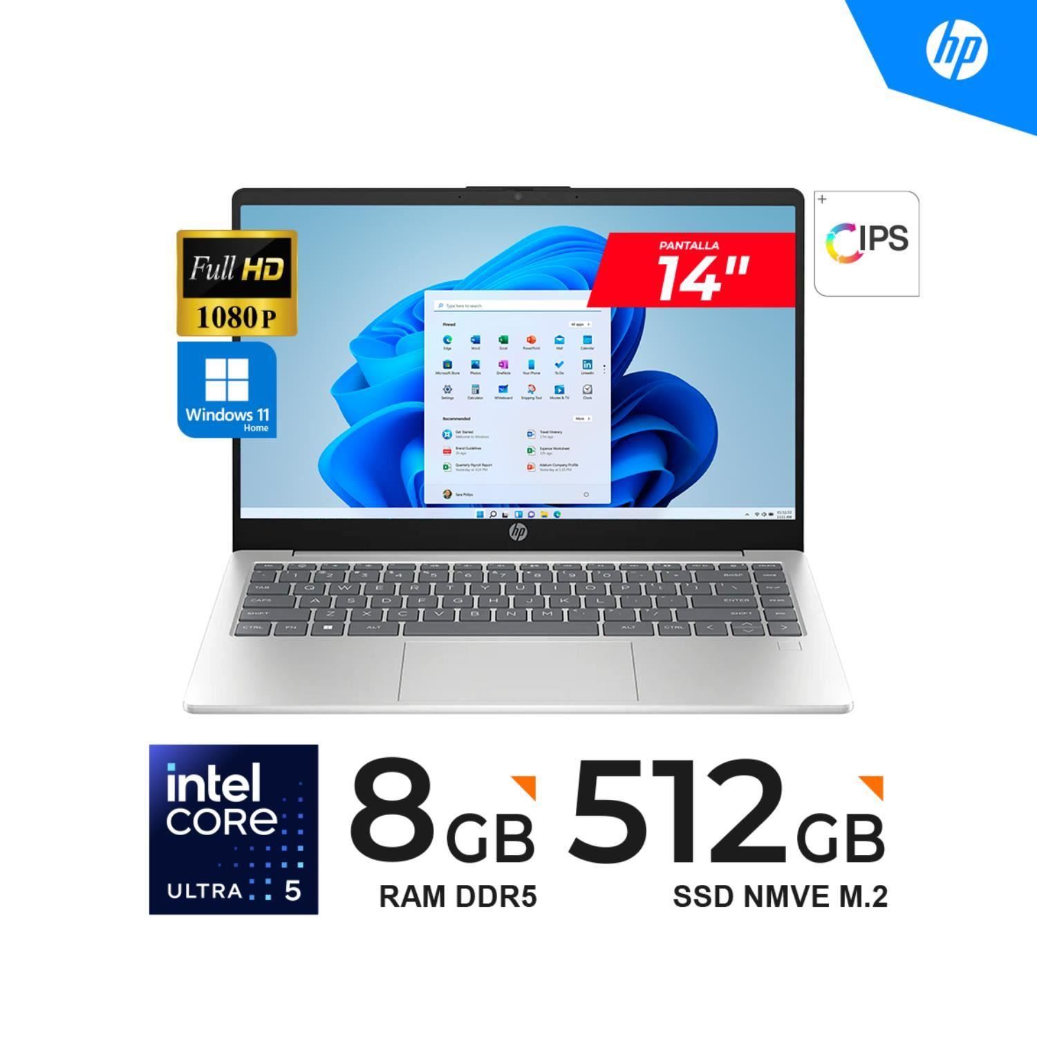 LAPTOP HP 14-EP1001LA / 14 FHD IPS / Core Ultra 5-125H 4,5GHz / 8GB DDR5, 512GB SSD / Win11 Home