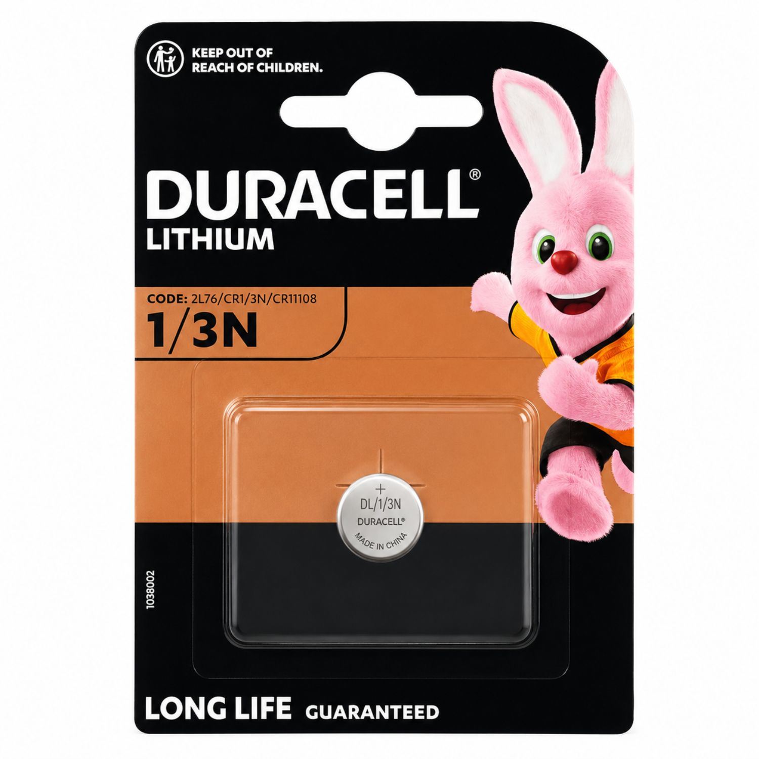 Pila CR1/3N 3V Litio Duracell 2L76 Larga Duración