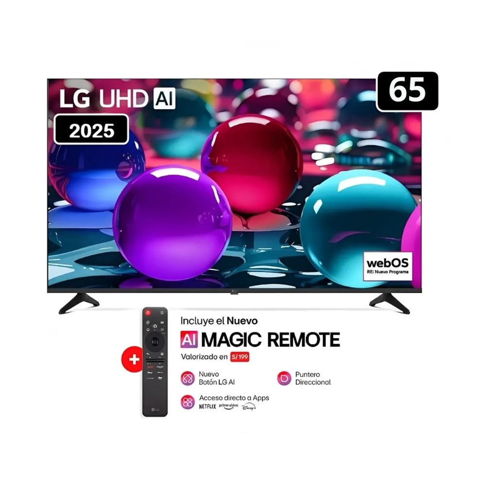 TV LG 65" LED 4K UHD WebOS 65UA7300PSB 2025