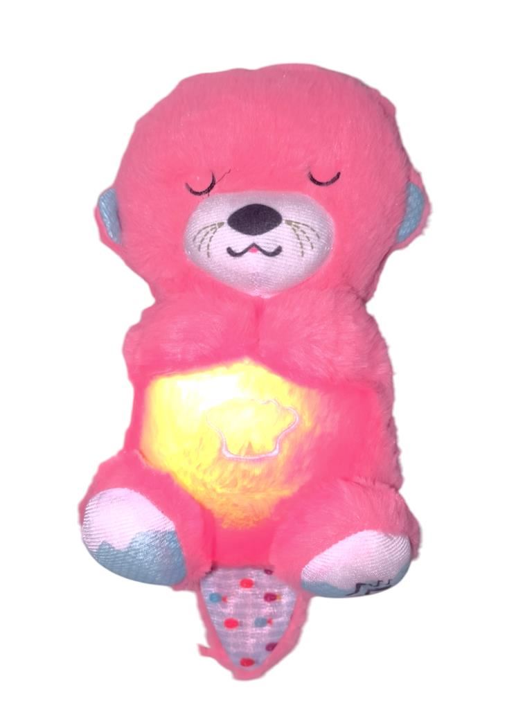 PELUCHE NUTRIA QUE RESPIRA COLOR ROSA FUERTE.