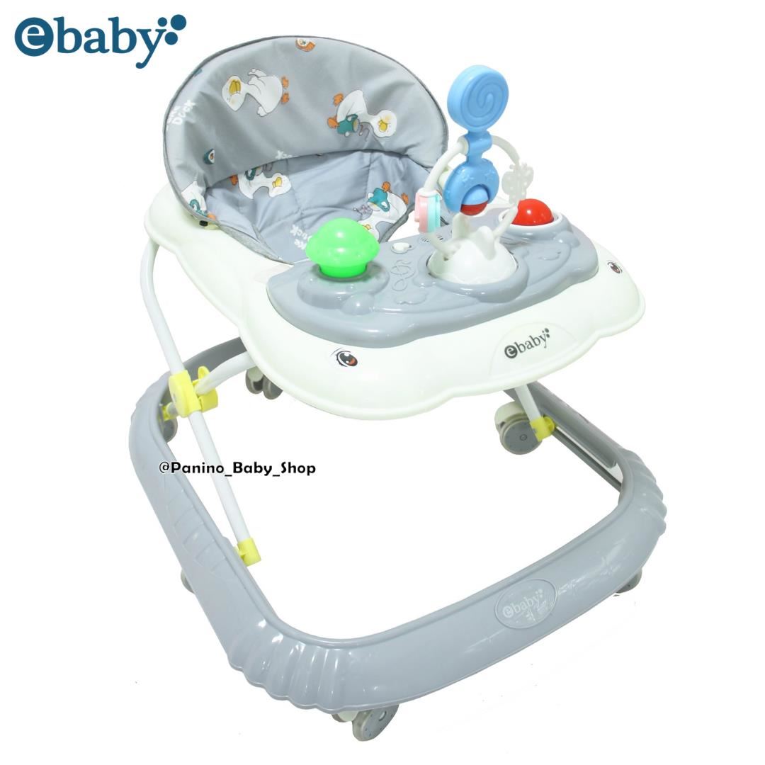 Andador con Bandeja Interactiva para Bebés -CRISTAL- Gris