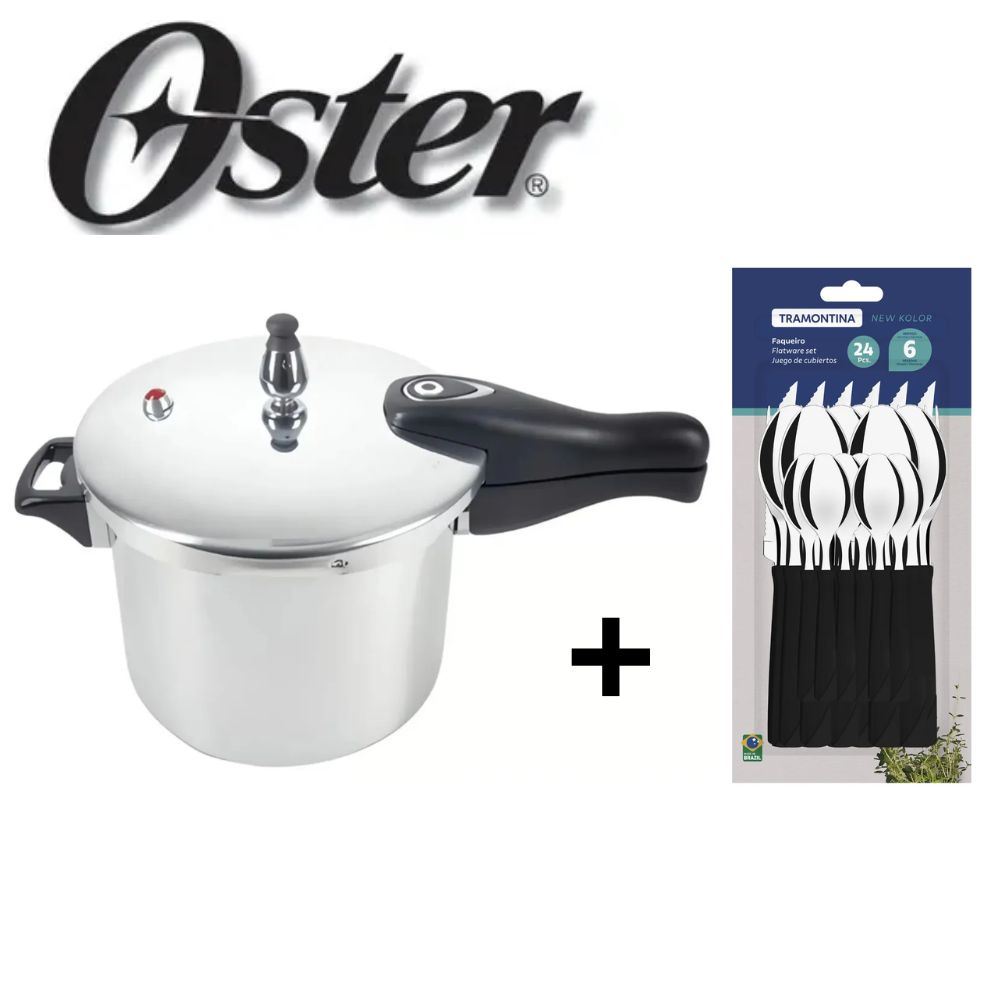 Promo Olla Presion Oster Brissago 7 Lt + Juego de Cubiertos 23198094