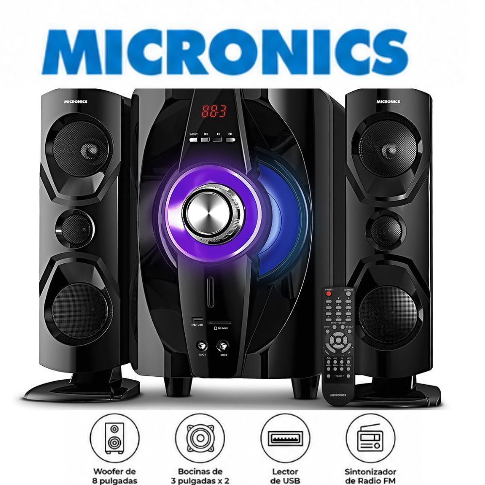 Equipo de Sonido Micronics Shelby MIC S7011BT 150 Watts USB/SD Bluetooth