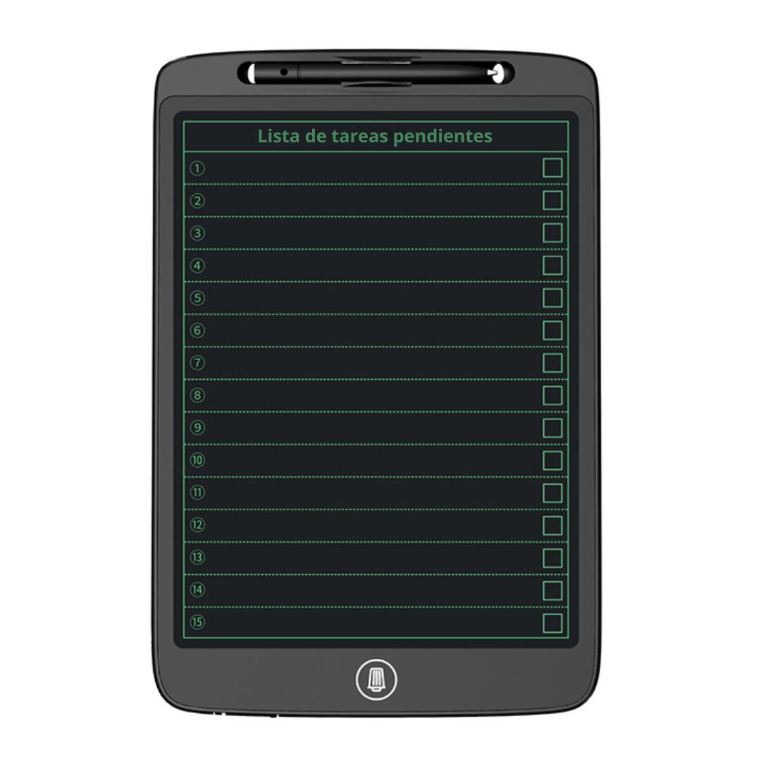 Tableta de Escritura LCD 12” con Bloqueo Antiborrado y Lápiz