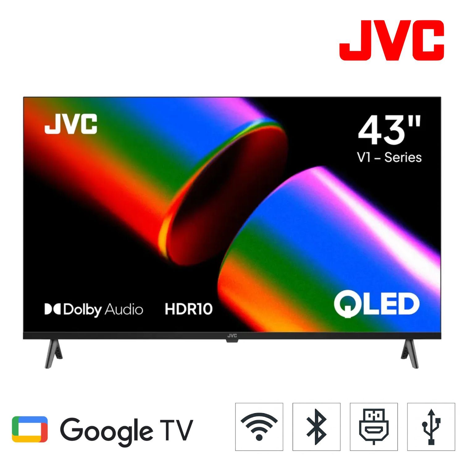 Televisor JVC LT-43KM4584N 43” Smart QLED FULL HD Google TV