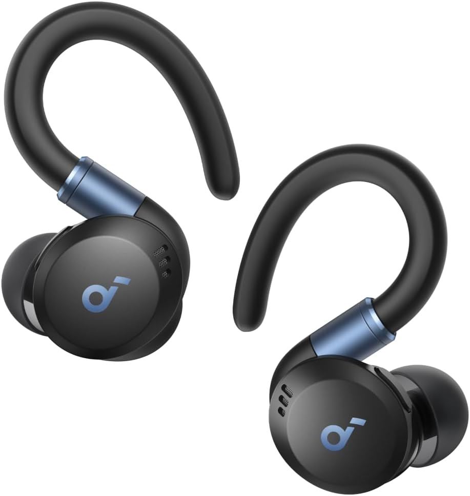 Soundcore Sport X20 de Anker Auriculares True Wireless Deportivos con Cancelación de Ruido, IP68 y Ganchos Ajustables