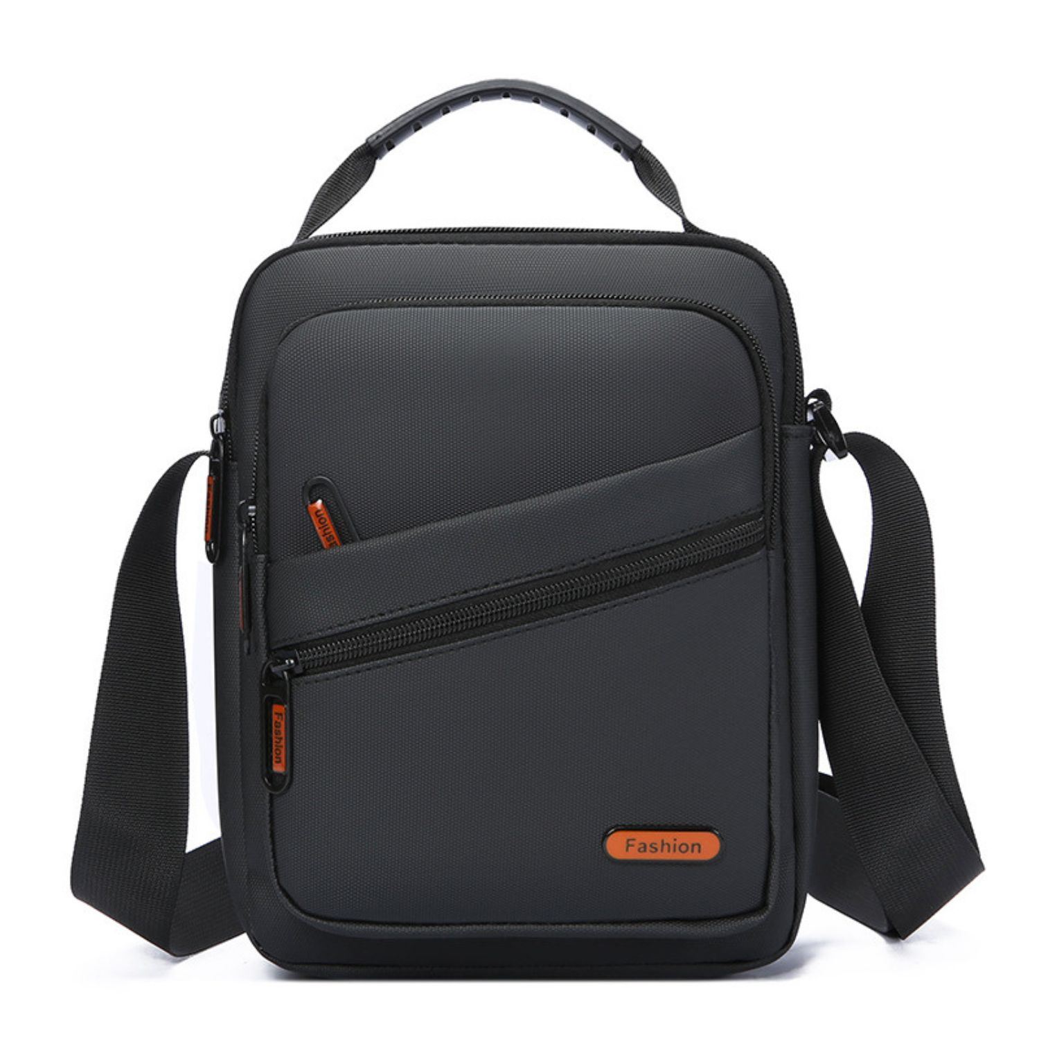 Bolso Morral Impermeable Hombre De Poliéster Oxford PU Con Compartimentos Organizados Y Bolsillo Antirrobo