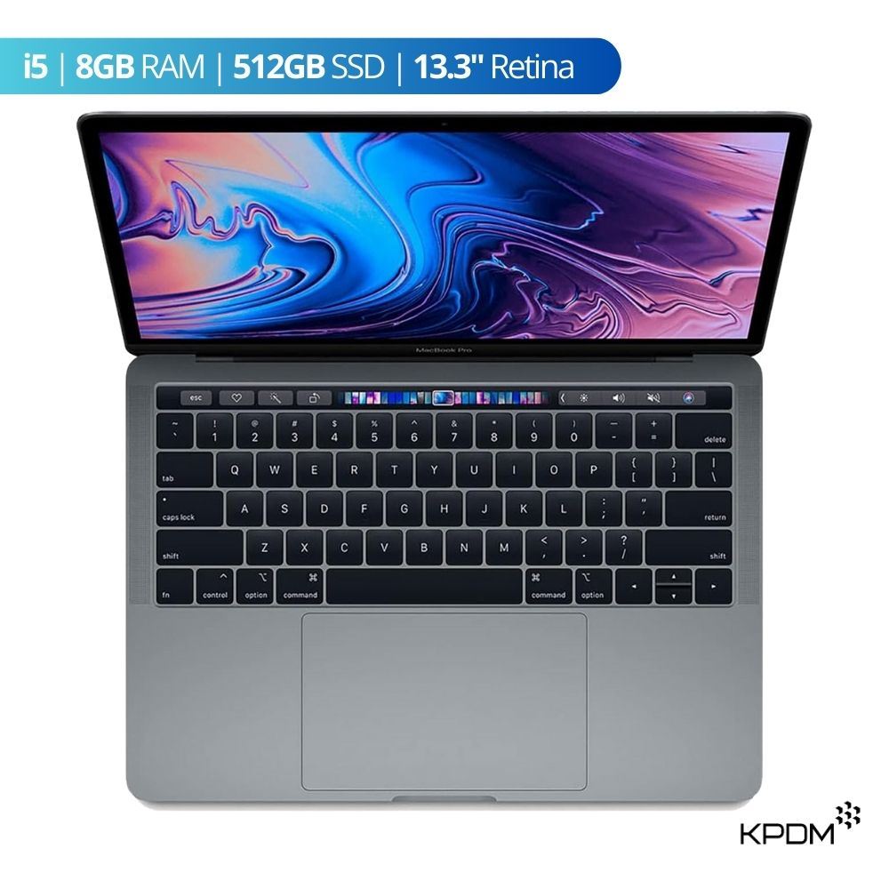 Laptop MacBook Pro 2018 Touch Bar i5 8GB 512GB 13.3" - Gris Espacial - Reacondicionado - Grado A