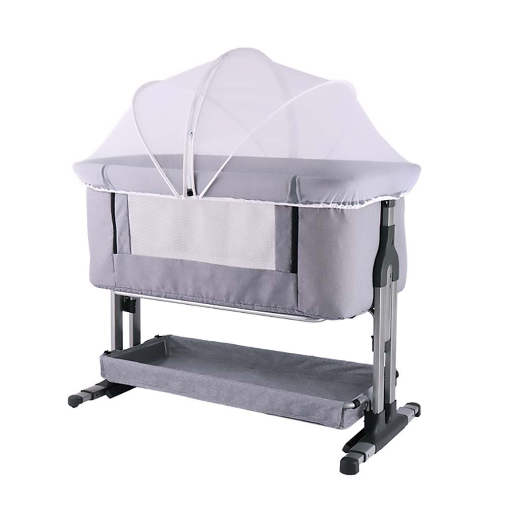 CUNA COLECHO PRISMA CON 6 NIVELES DE ALTURA Y MECEDORA - Gris