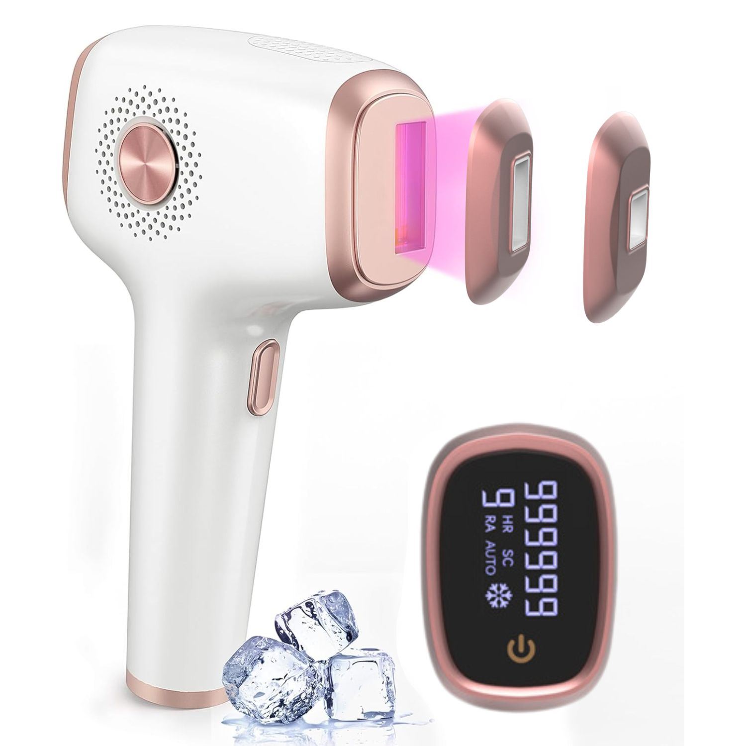 Depiladora IPL con Enfriamiento Ice Cooling 3 en 1 Luz Pulsada Profesional Uso Corporal y Facial Sin Dolor
